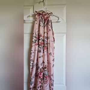Floral Pink Jumpsuit Girls 11/12